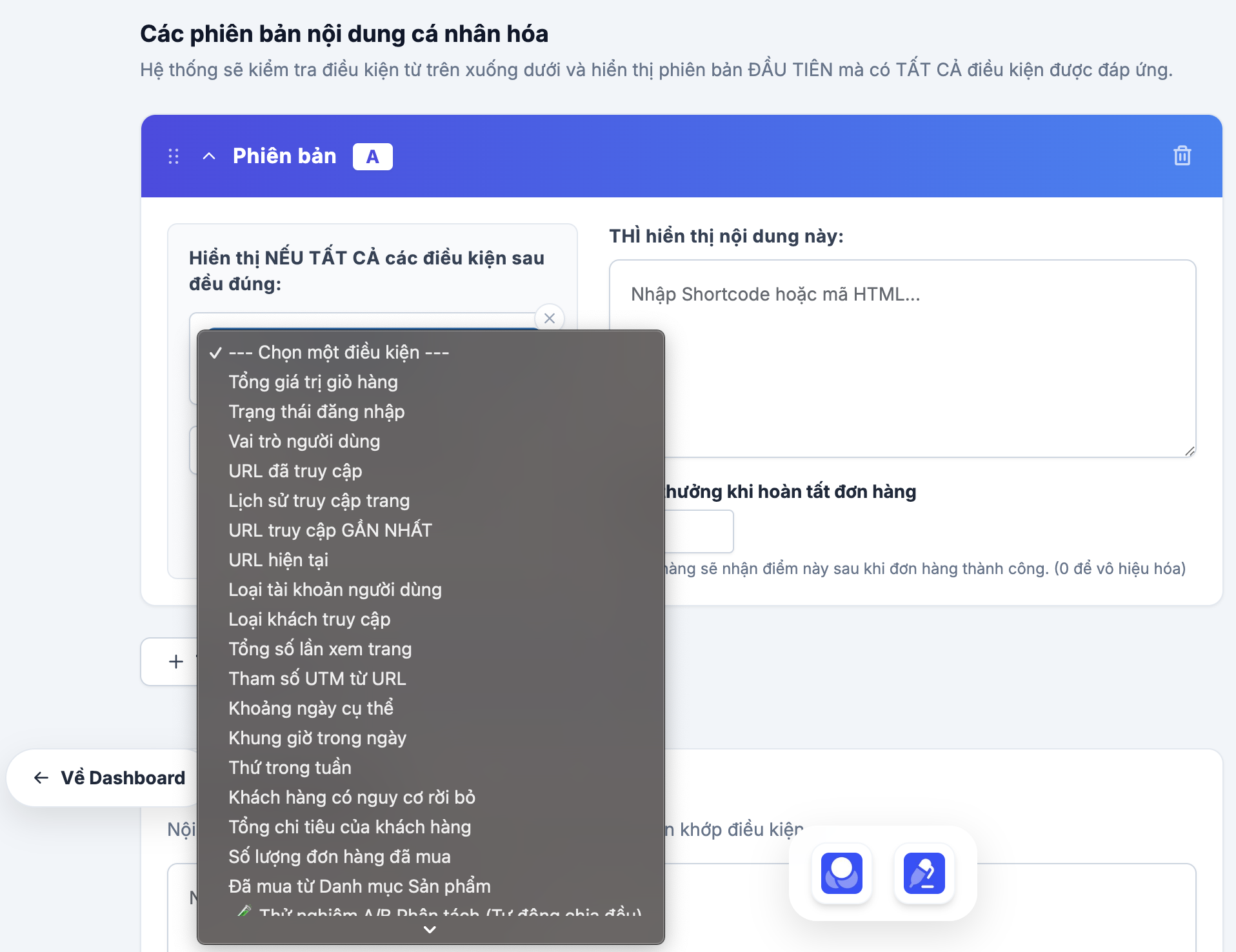 Cấu hình Trigger Kích hoạt