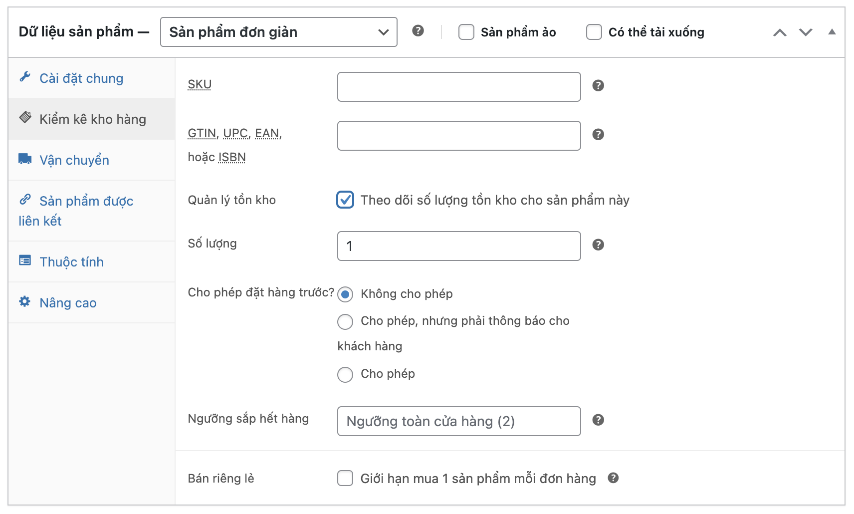 Quản lý tồn kho lõi