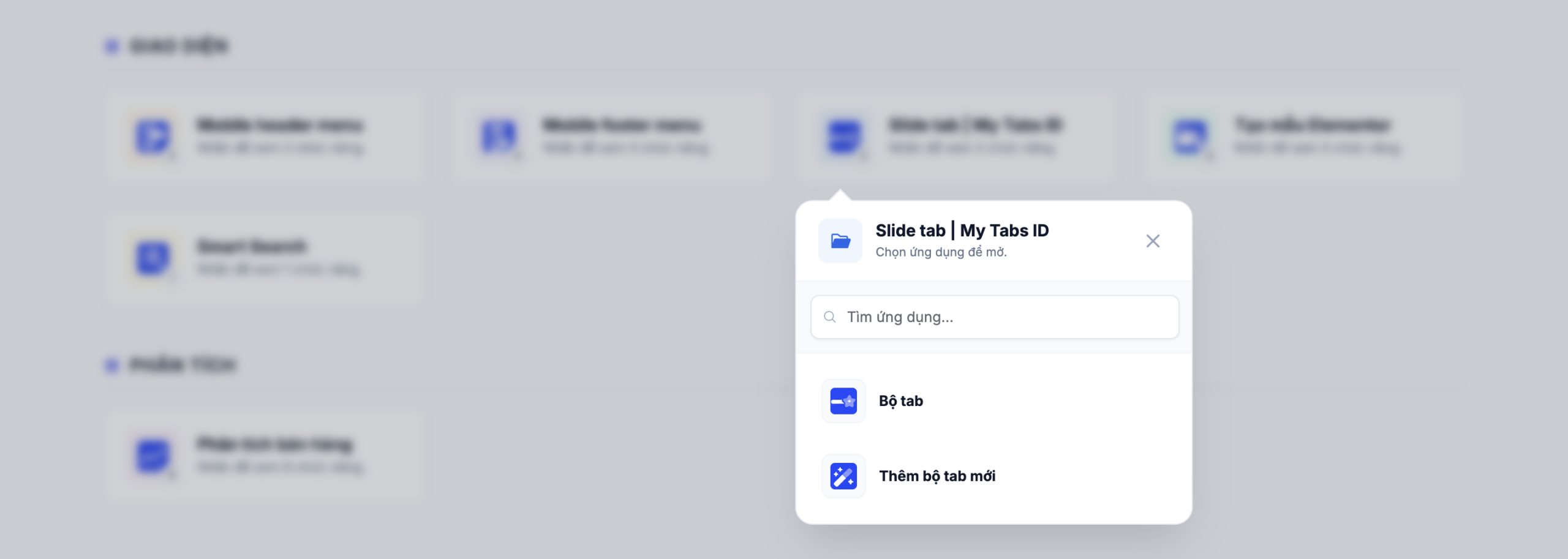 Truy cập My Tabs ID