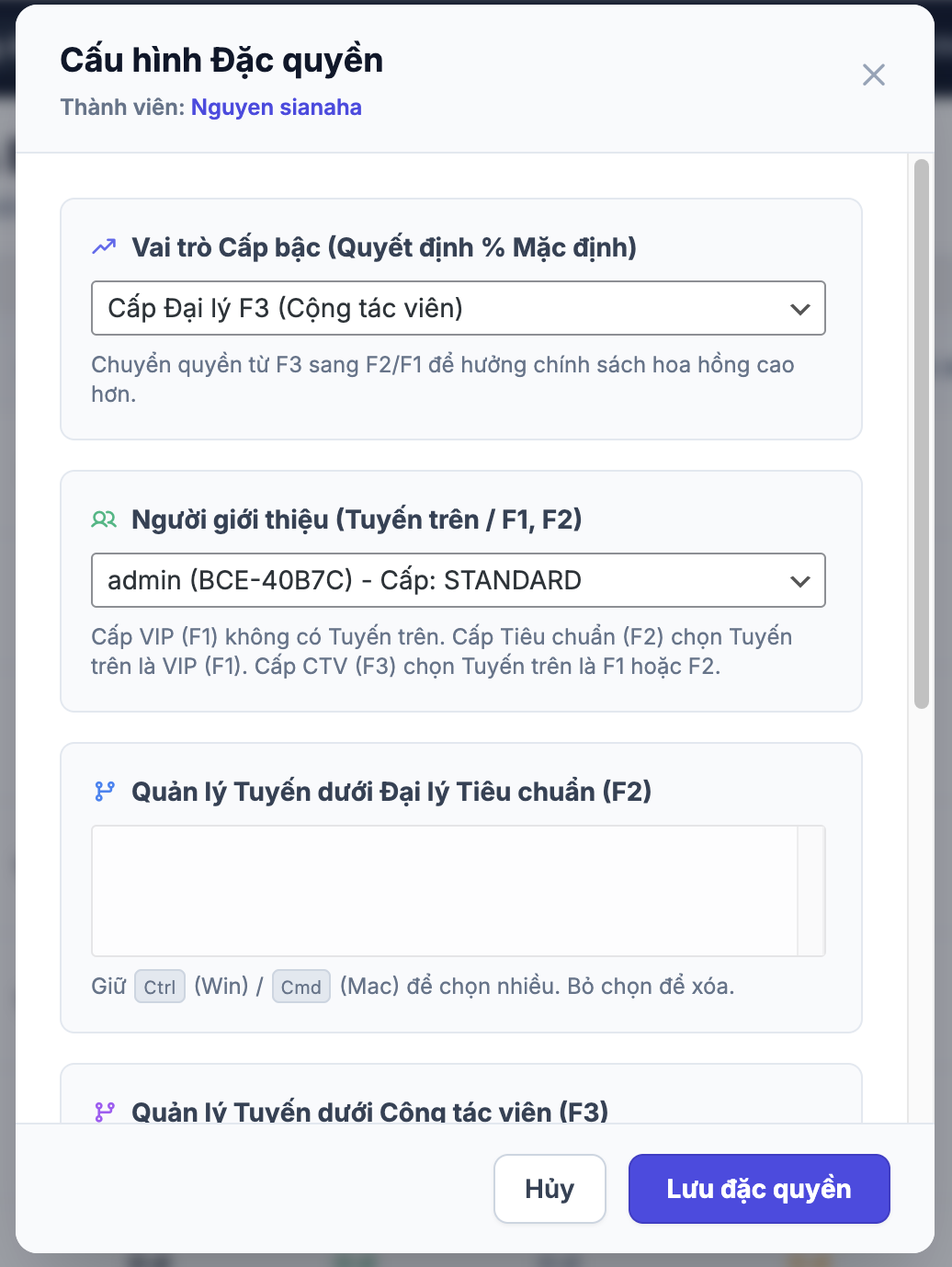 Cấu hình đặc quyền 1